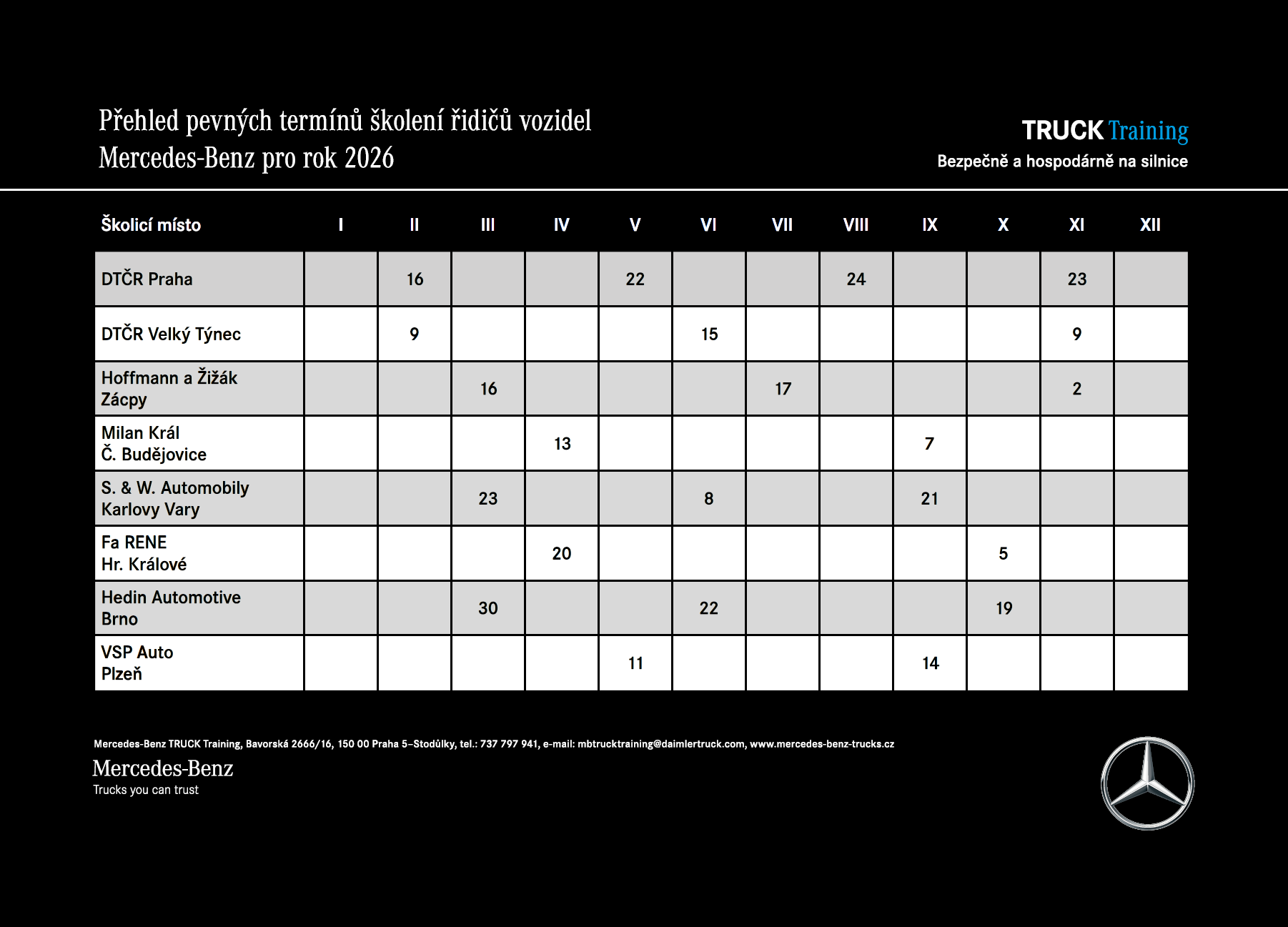TruckTraining Calendar